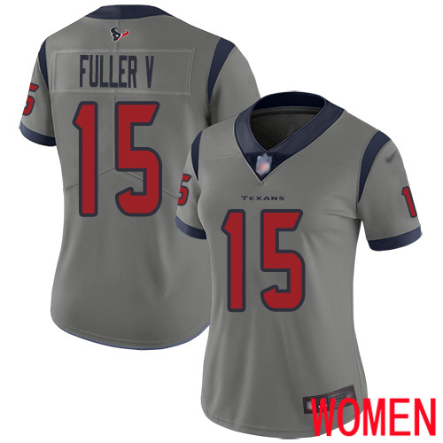 Houston Texans Limited Gray Women Will Fuller V Jersey NFL Football #15 Inverted Legend->women nfl jersey->Women Jersey